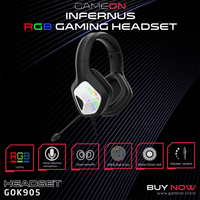 GAMEON GOK905 Infernus RGB Gaming Headset - Black