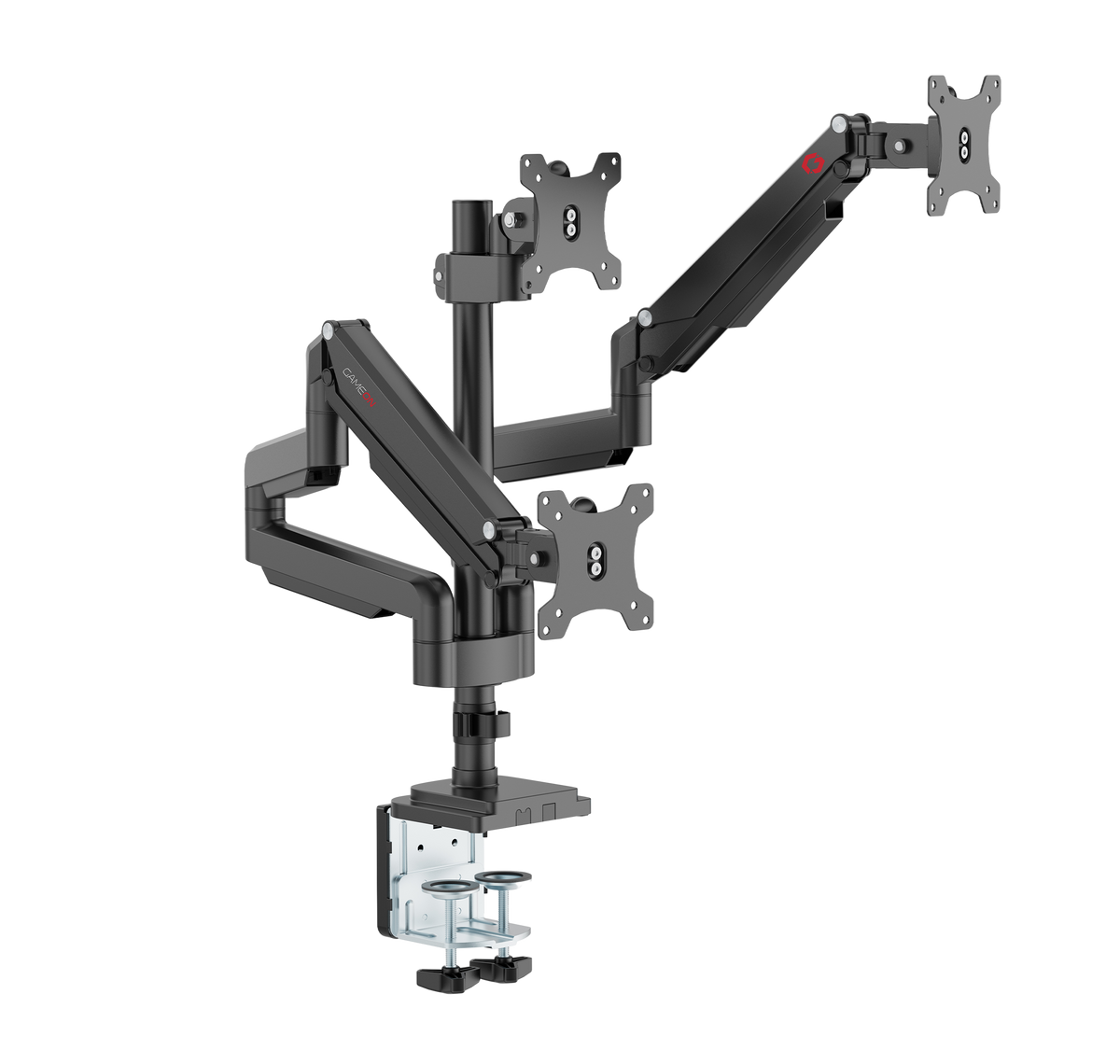 GAMEON GO-5367 Triple Monitor Arm For Gaming And Office Use, 17" - 30", Each Arm Up To 6 KG