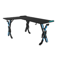 Gameon Elite Series L-Shaped Gaming Desk With USB powered LED Lightning With Remote Control And 15W Qi Charger (Dimensions 160 CM X 100 CM x 60CM )