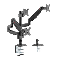 GAMEON GO-5367 Triple Monitor Arm For Gaming And Office Use, 17" - 30", Each Arm Up To 6 KG