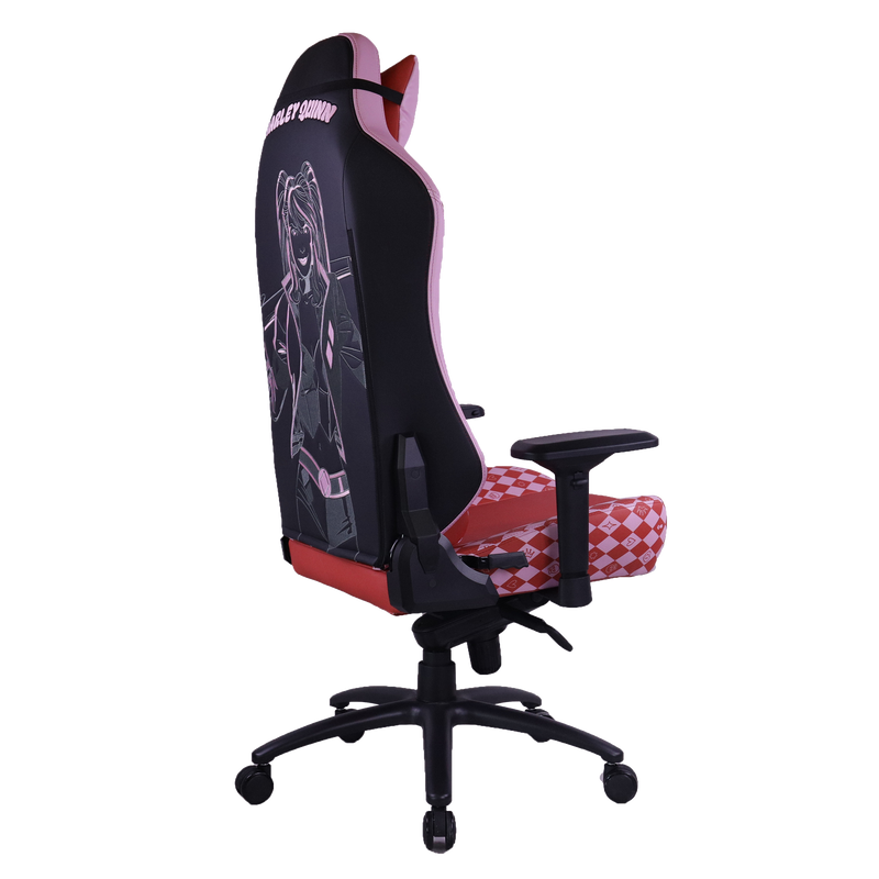 GAMEON x DC Licensed Gaming Chair With Adjustable 4D Armrest & Metal Base - Harley Quinn