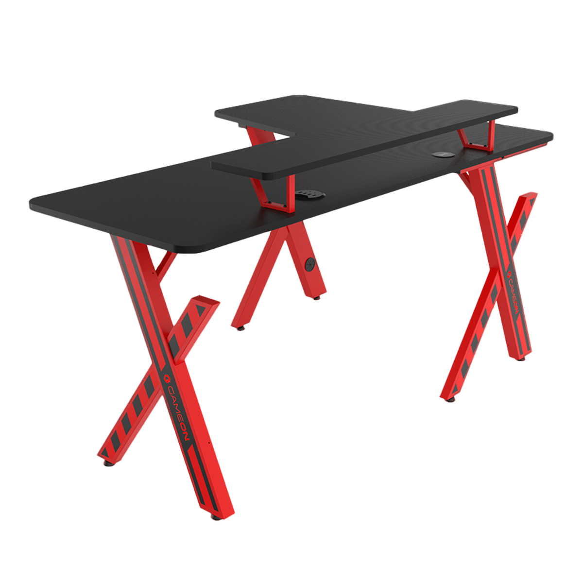 GAMEON Phantom Series L-Shaped Gaming Desk With 15W Qi Charger, USB Hub (Dimensions 160 CM X 110 CM x 60CM)