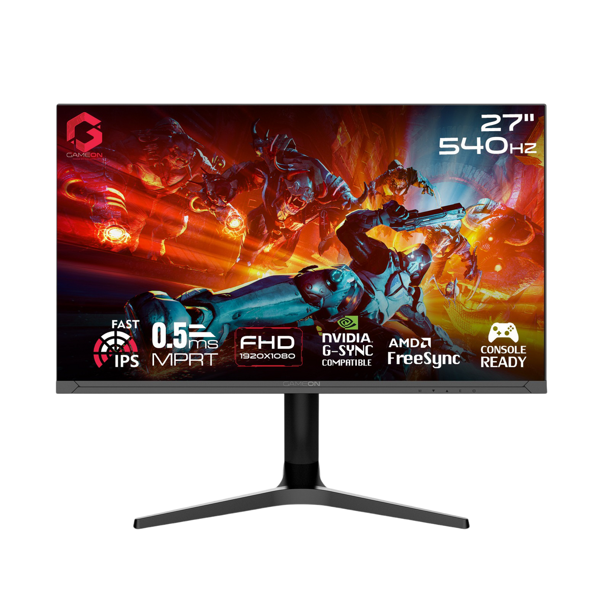 GAMEON GOTX27FHD540IPS Titan Pro X Series 27" FHD, 540Hz, MPRT 0.5ms, HDMI 2.1, Fast IPS Gaming Monitor (Support PS5) - Black