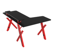 GAMEON Phantom Series L-Shaped Gaming Desk With 15W Qi Charger, USB Hub (Dimensions 160 CM X 110 CM x 60CM)