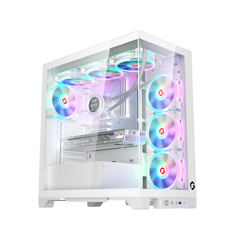 GAMEON Emperor Arctic IV Series Mid Tower Gaming Case - White