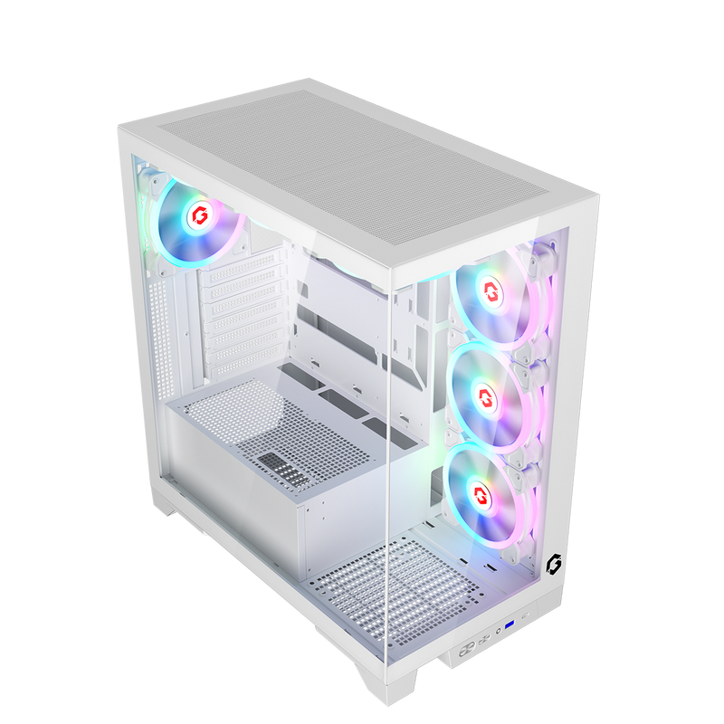 GAMEON Emperor Arctic IV Series Mid Tower Gaming Case - White