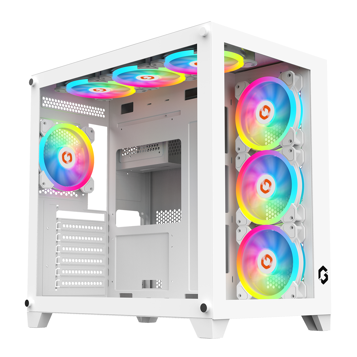 GAMEON Emperor Artic Series Mid Tower Gaming Case - White