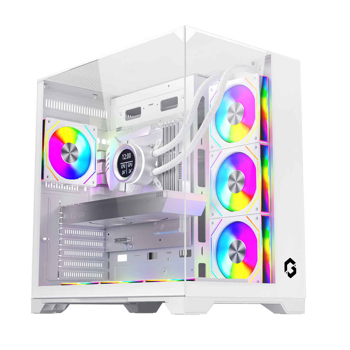 GAMEON Valkyrie I Series Mid Tower Gaming Case - White