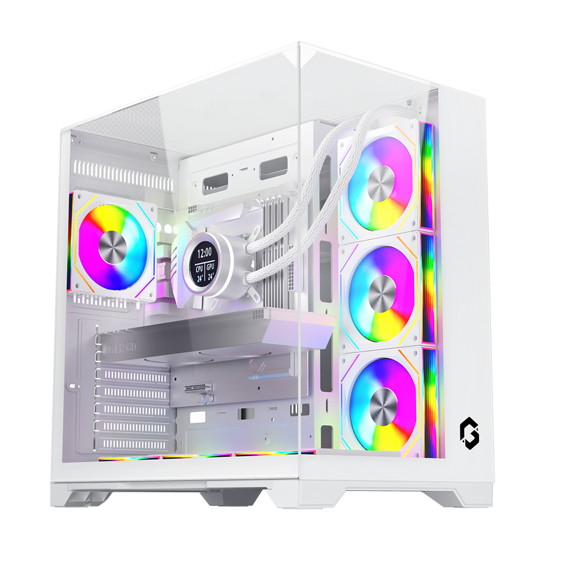 GAMEON Valkyrie I Series Mid Tower Gaming Case - White