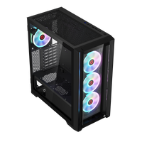 GAMEON Vortex Midnight Series Mid Tower Gaming Case - Black