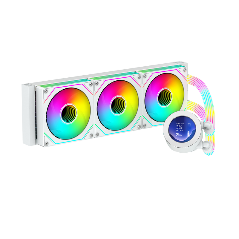 GAMEON - KRAKEN N360 LCD Display Liquid CPU Cooler 360mm With ARGB Tube - White