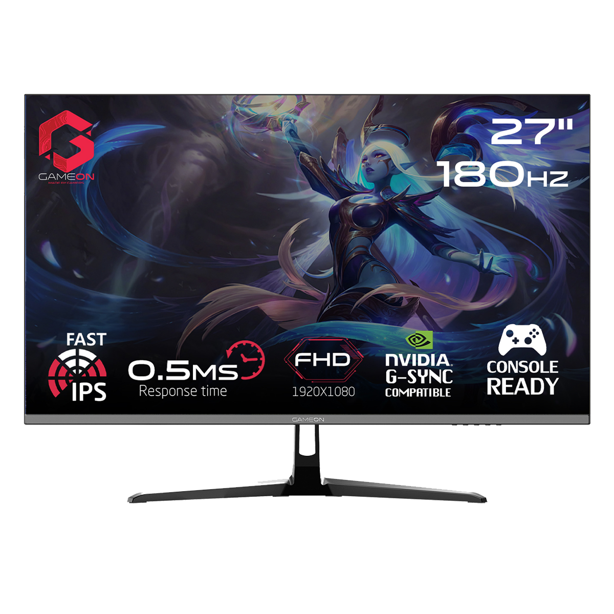 GAMEON GOPS27180IPS 27" FHD, 180Hz, 0.5ms Fast IPS Gaming Monitor (Support PS5)