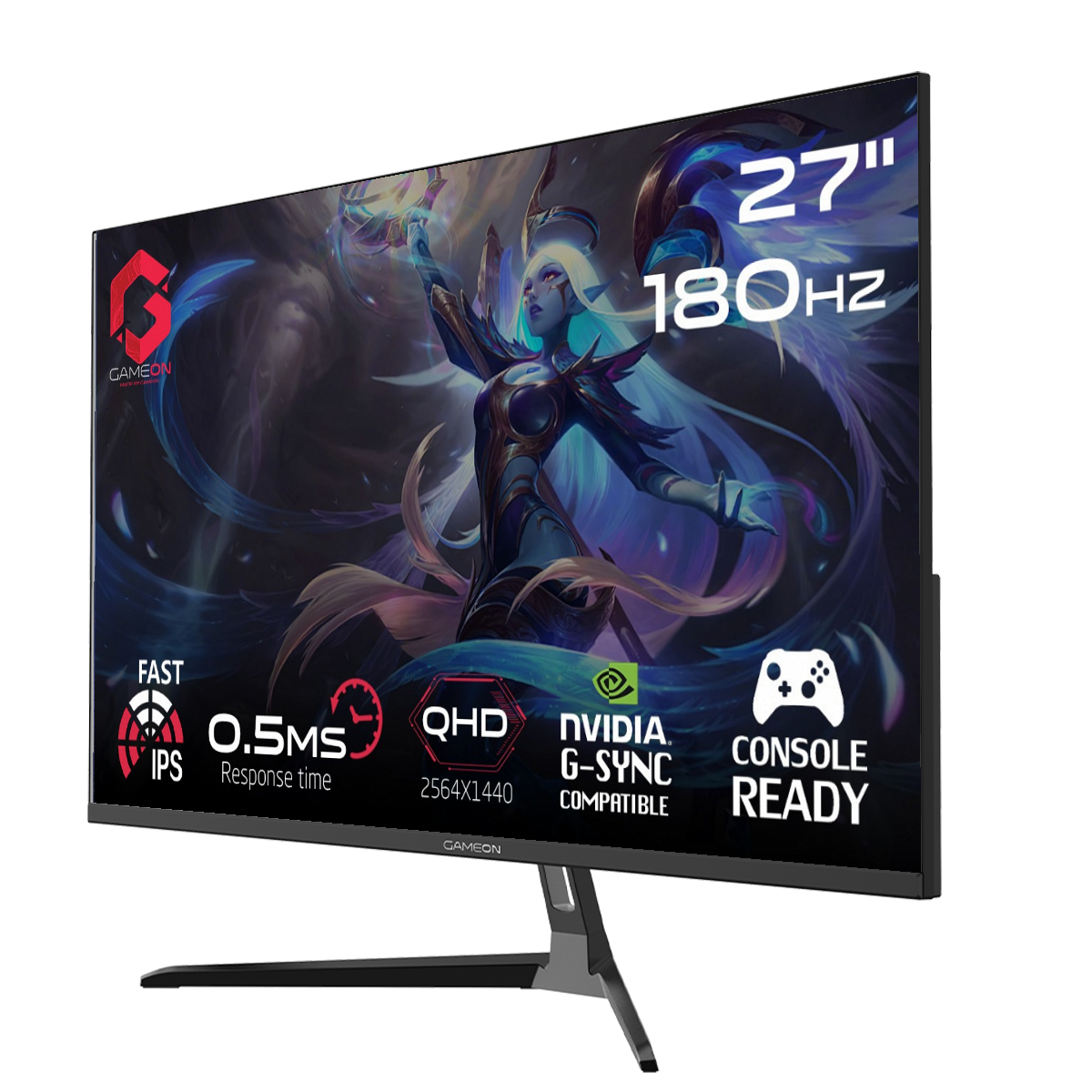 GAMEON GOPS27QHD180IPS 27" QHD, 180Hz, 0.5ms Fast IPS Gaming Monitor (Support PS5)