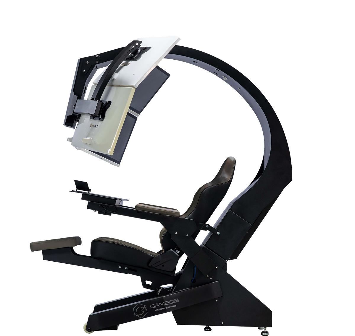 GAMEON IW-320 Zero Gravity Reclining Computer Workstation Gaming Simulator Chair/Cockpit – Black