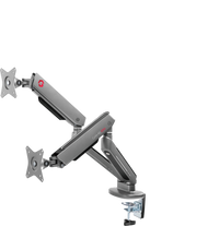 GAMEON GO-2151 PRO V2 Dual Monitor Arm, Stand And Mount For Gaming And Office Use, 17" - 32", With RGB Lighting, Each Arm Up To 9 KG, Space Grey