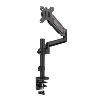 GAMEON GO-3363 Pole-Mounted Spring-Assisted Single Monitor Arm For Gaming And Office Use, 17" - 32", Arm Up To 9 KG