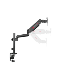GAMEON GO-3363 Pole-Mounted Gas Spring Single Monitor Arm, Stand And Mount For Gaming And Office Use, 17" - 32", Each Arm Up To 9 KG